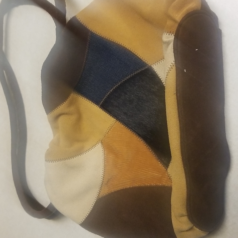Vintage Valeri Steven's Suede Patchwork Purse - image 2